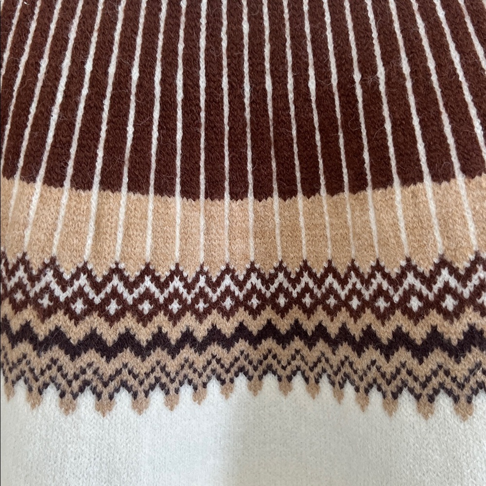 Tuckernuck Hyacinth House Fairisle Crew Neck Color Block Sweater. Size XL - Picture 10 of 15